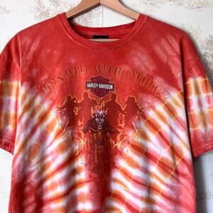Harley-Davidson Pensacola Tie-Dye T-Shirt | Clown Graphic | L